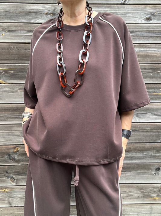 DREE blouse en jersey choco