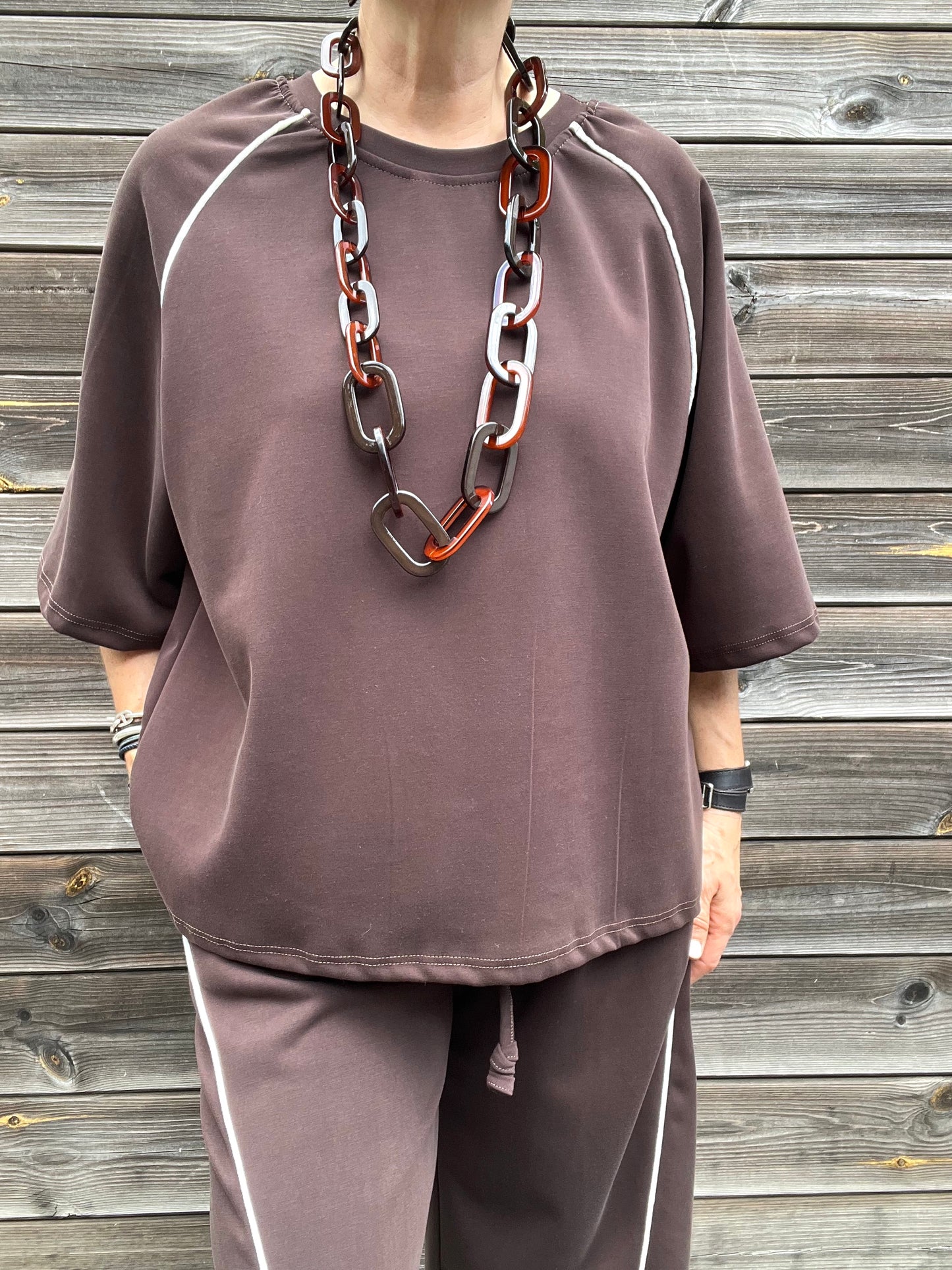 DREE blouse en jersey choco