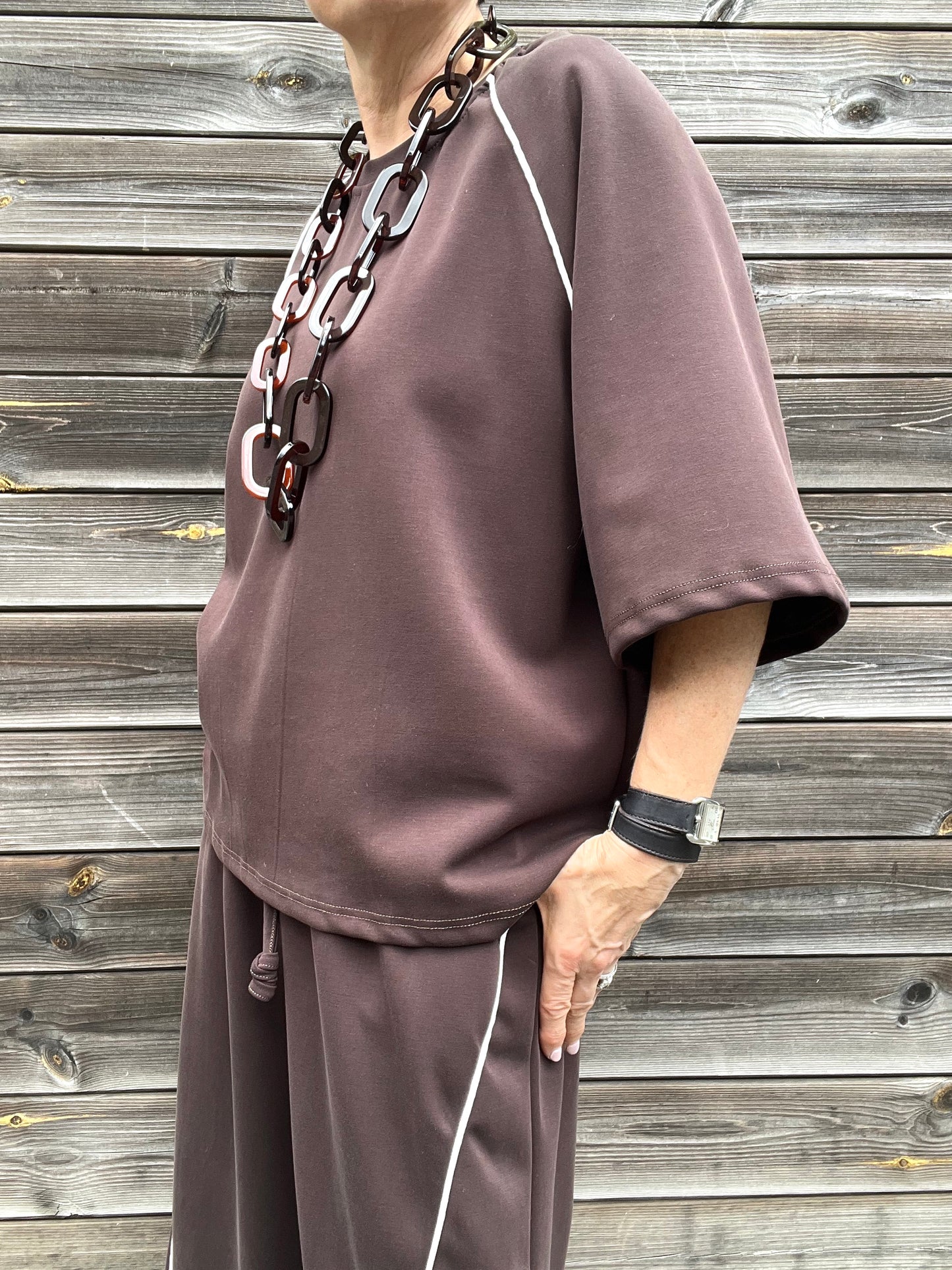 DREE blouse en jersey choco