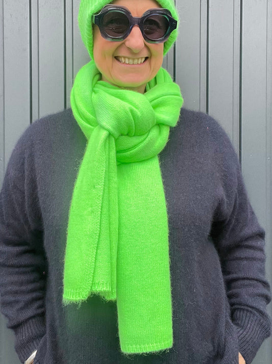 VAIL écharpe en maille ultra luxe neon green