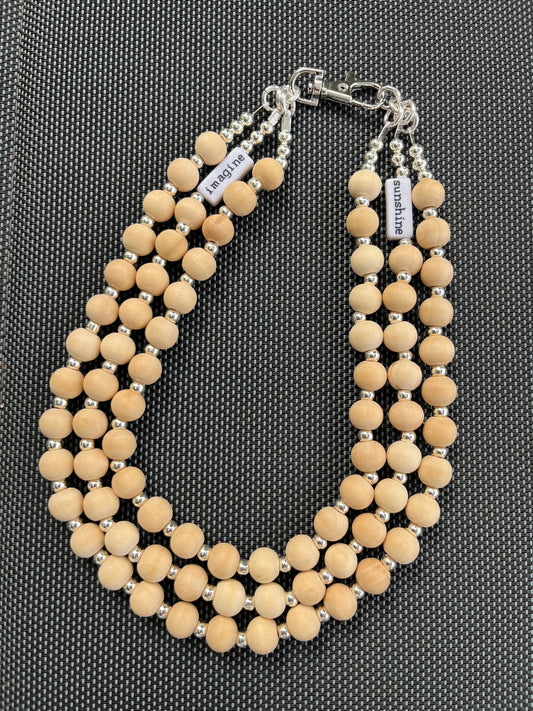 PRECIOUS collier ras de cou triple rangs