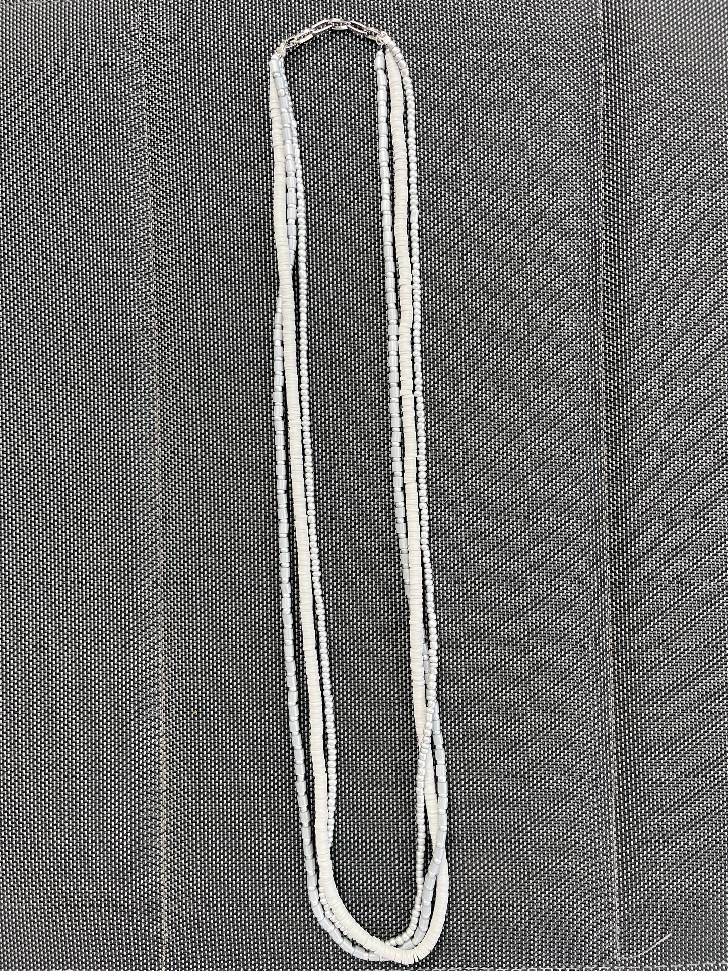 TRIS sautoir 3 rangs multi perles