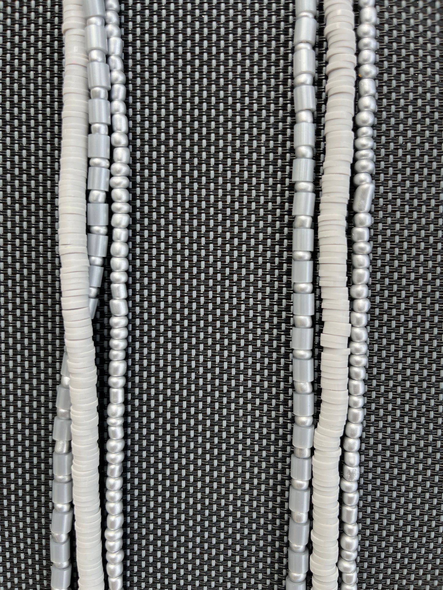 TRIS sautoir 3 rangs multi perles