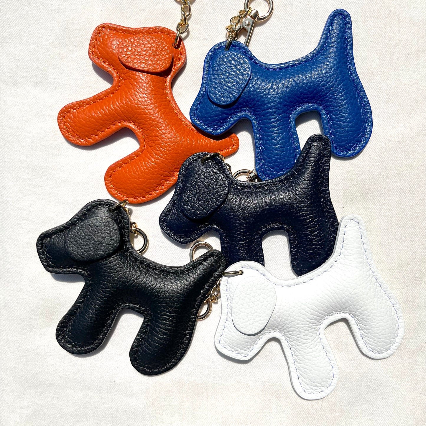DOG porte clefs cuir