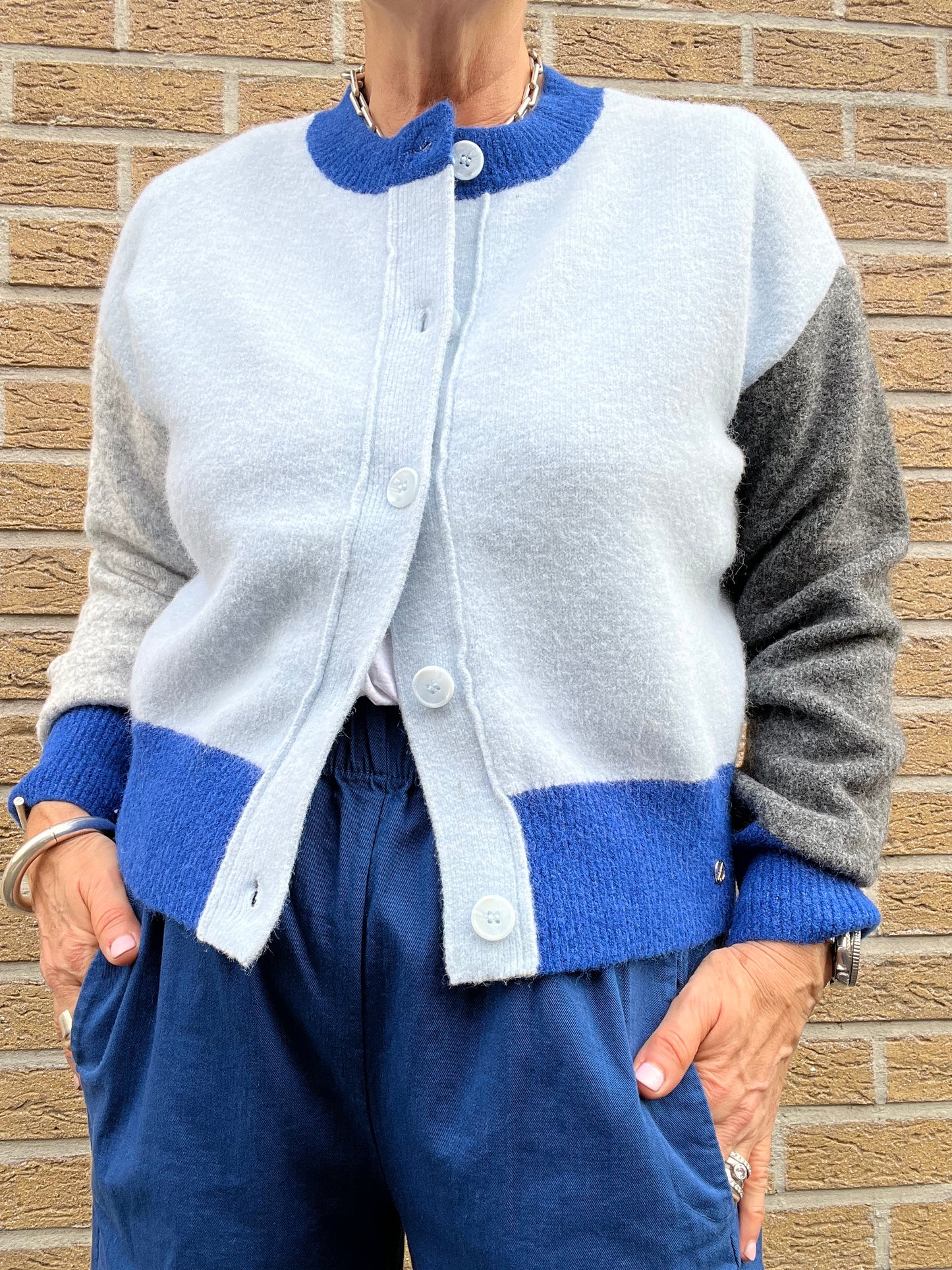 ARLETTE gilet colorbloc bic