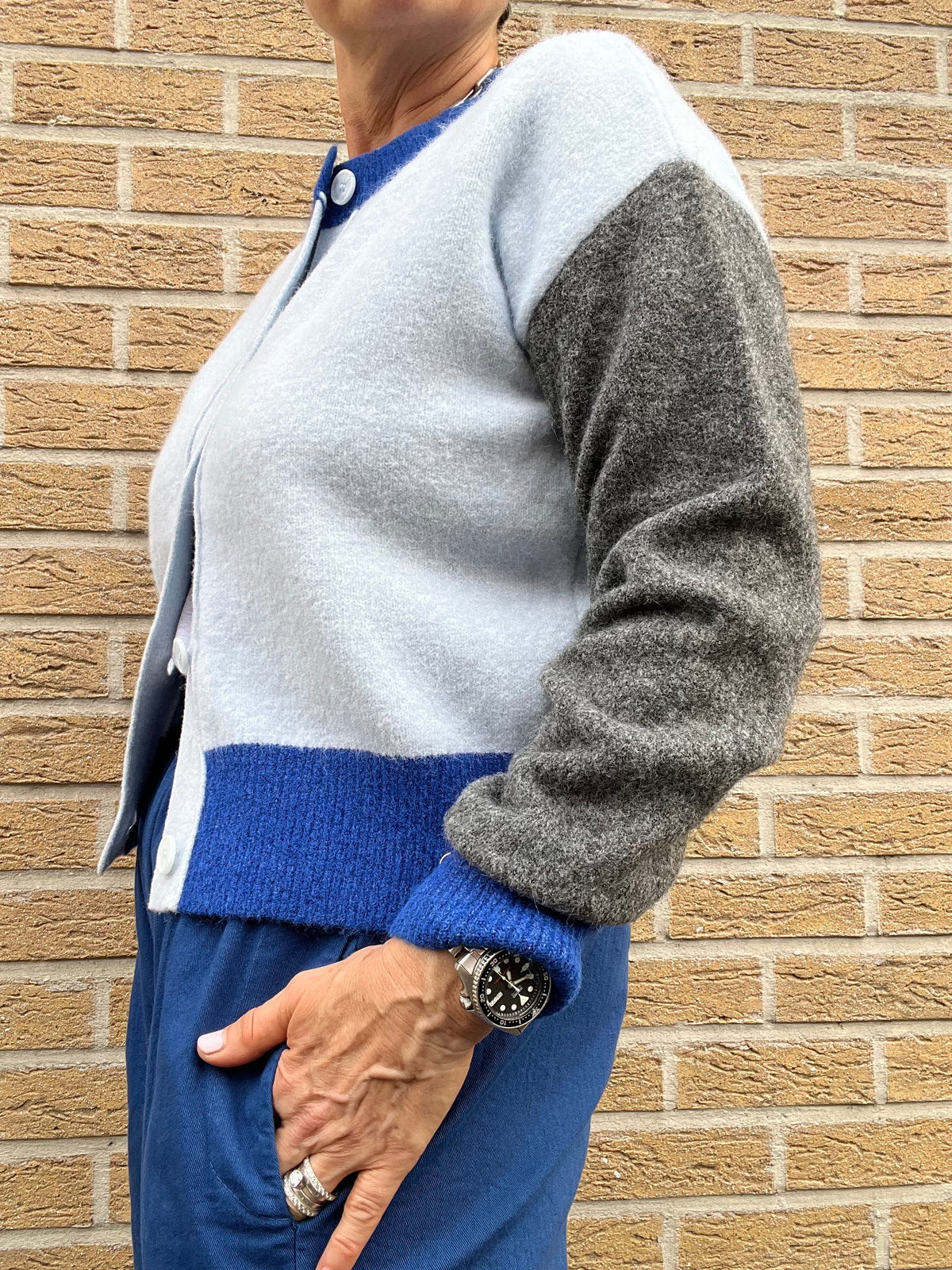 ARLETTE gilet colorbloc bic