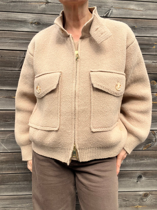 BIBA gilet veste maille compacte
