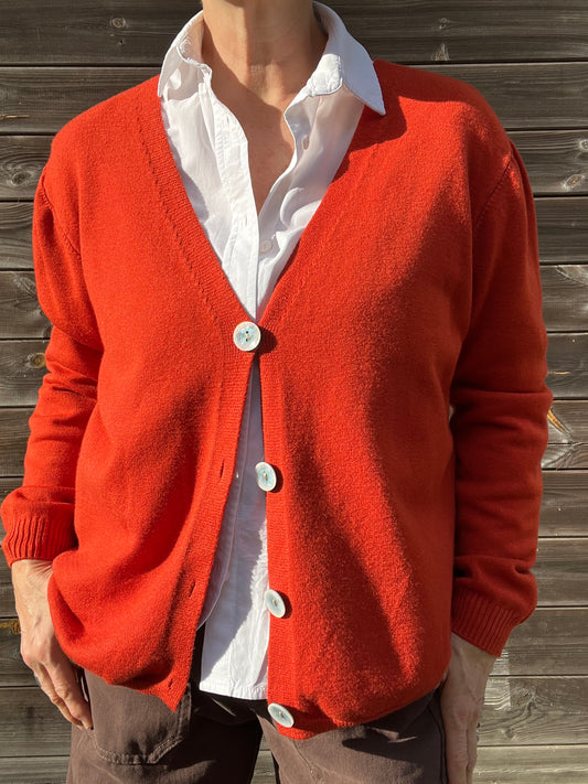 BOURLA gilet boutonné ultra doux cayenne