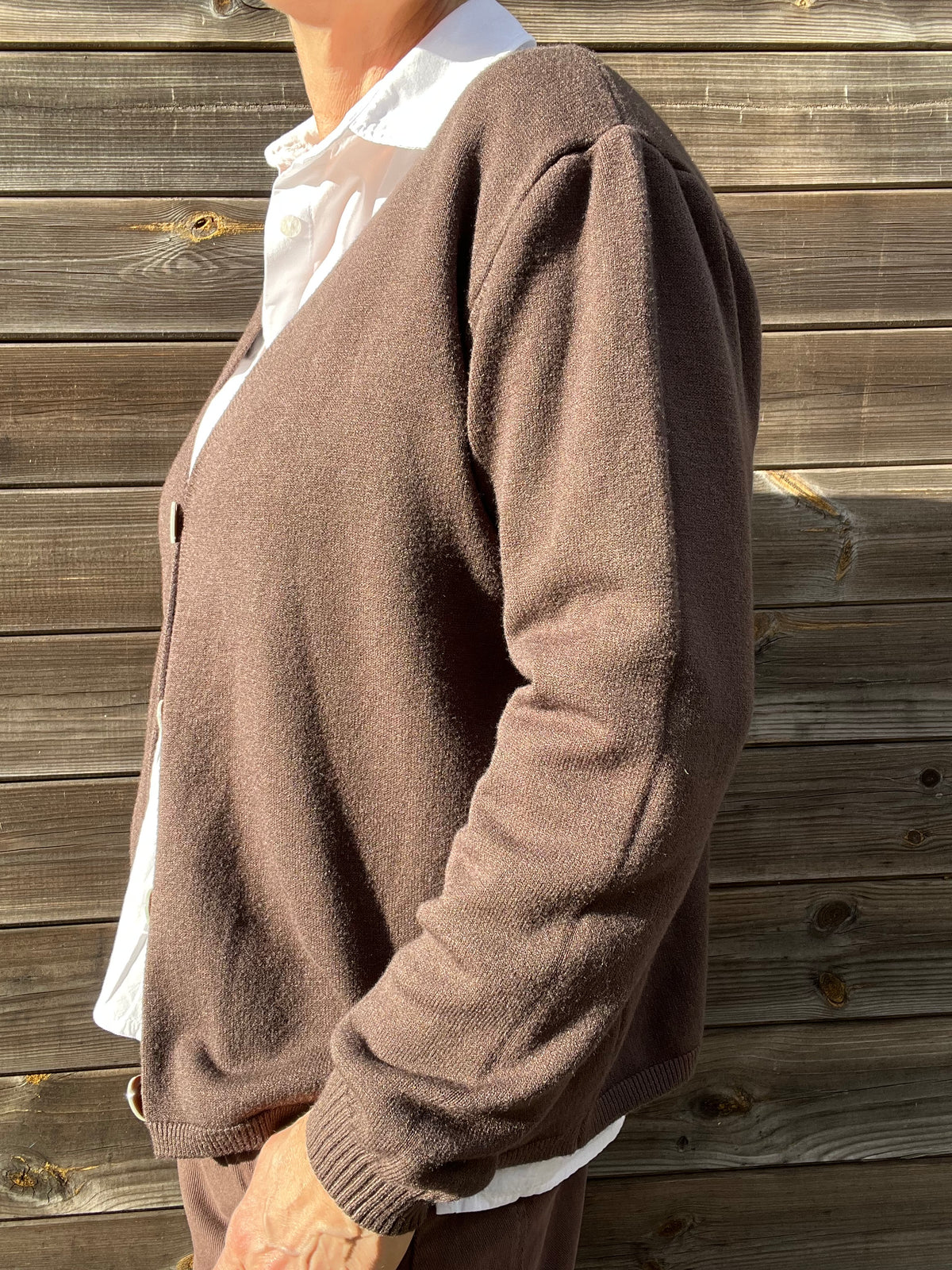BOURLA gilet boutonné ultra doux choco