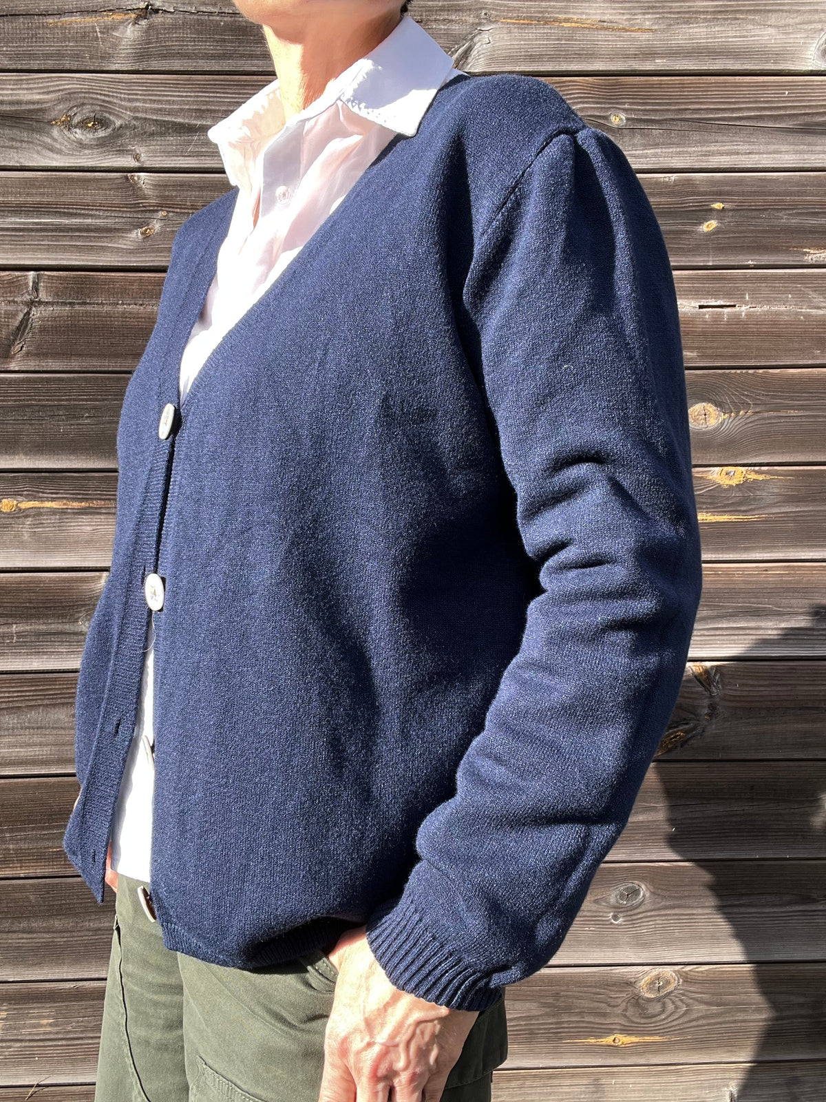 BOURLA gilet boutonné ultra doux navy