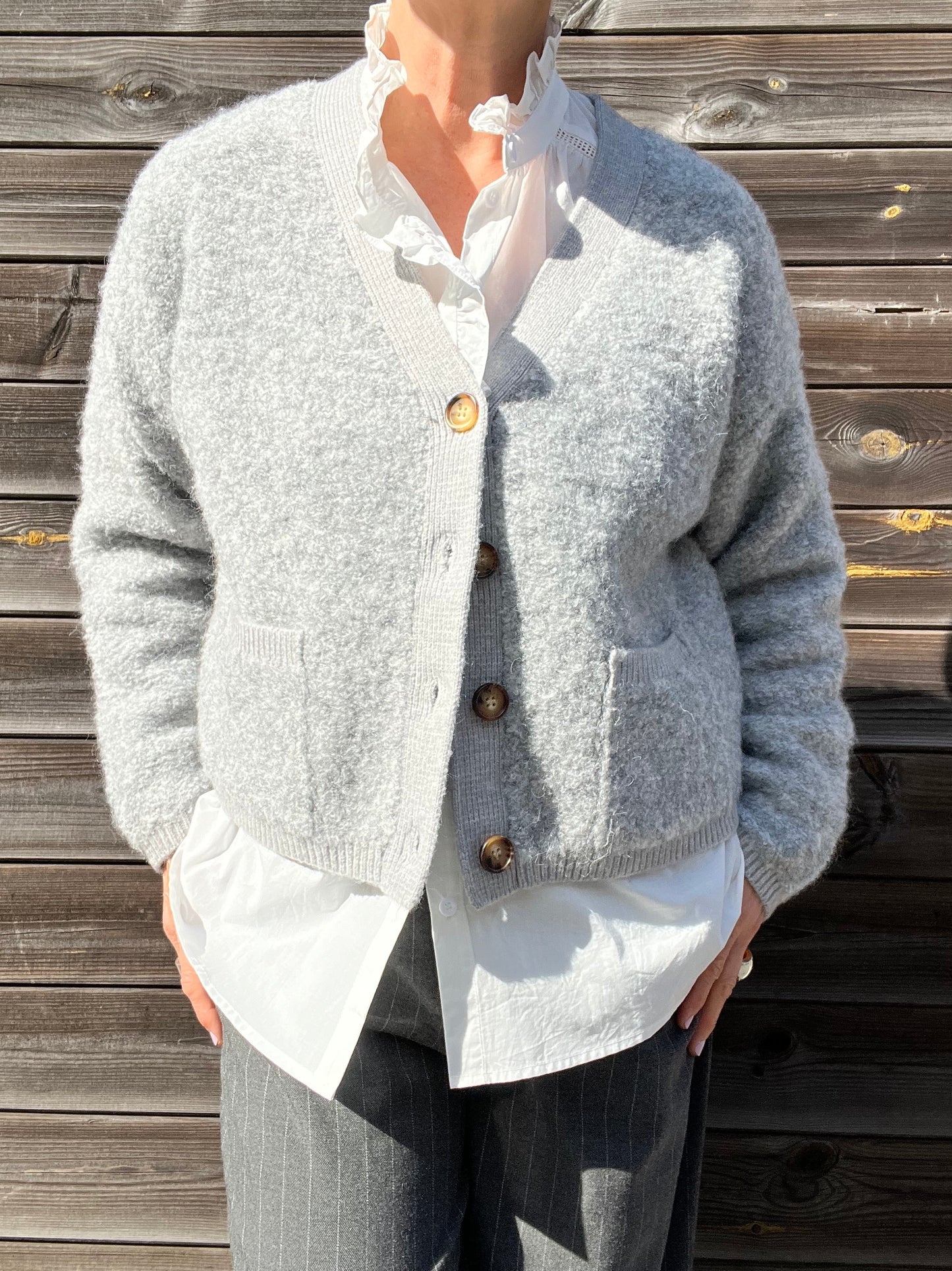 CARESSE gilet bouclette grey