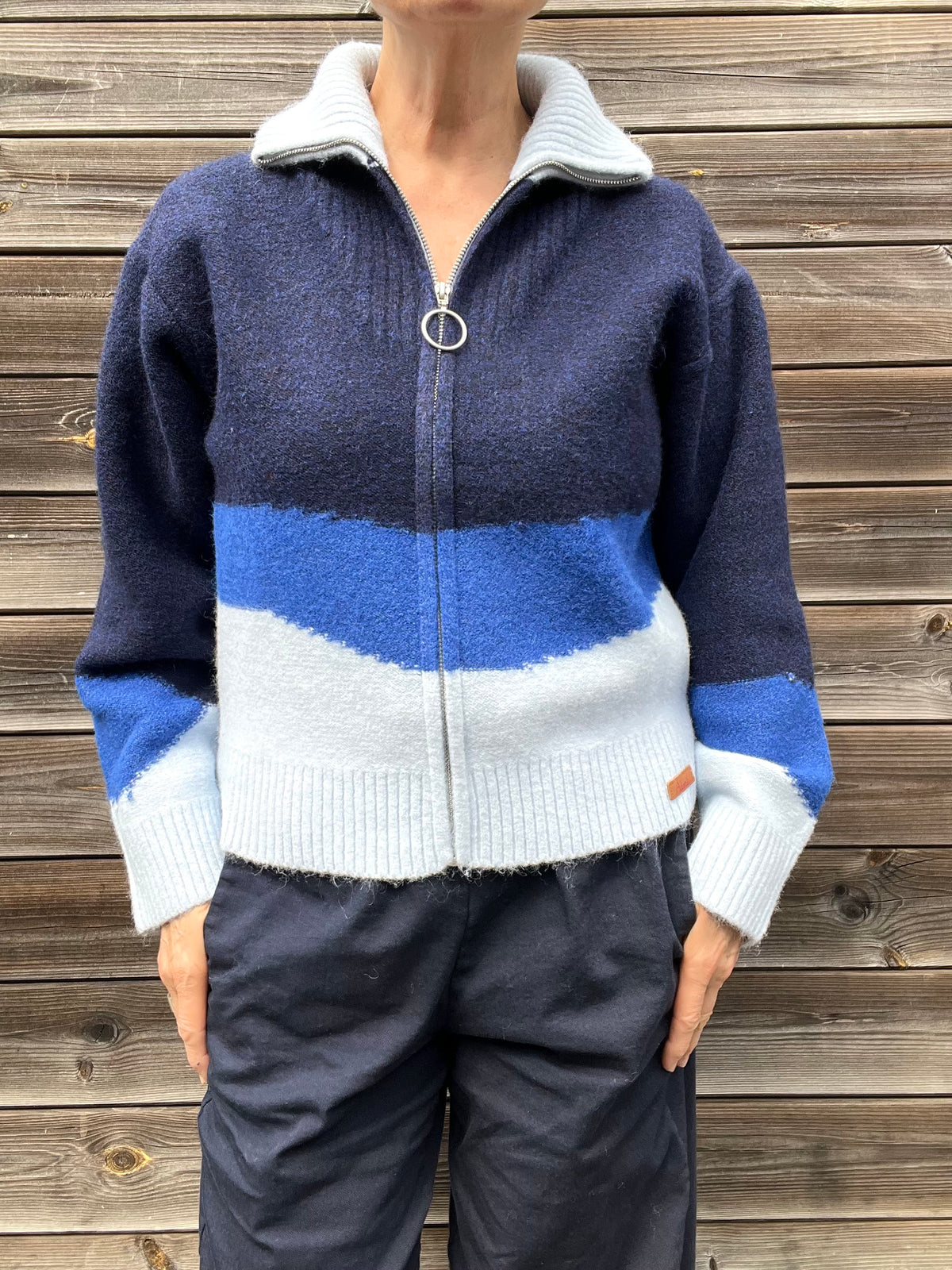 JULIANA gilet tricolore blue