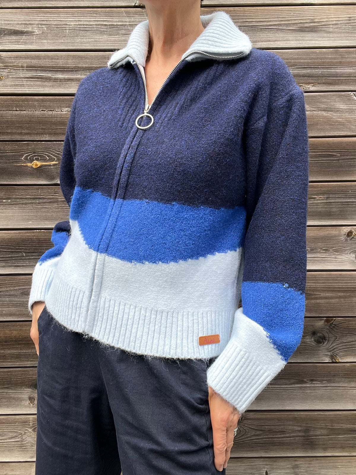 JULIANA gilet tricolore blue