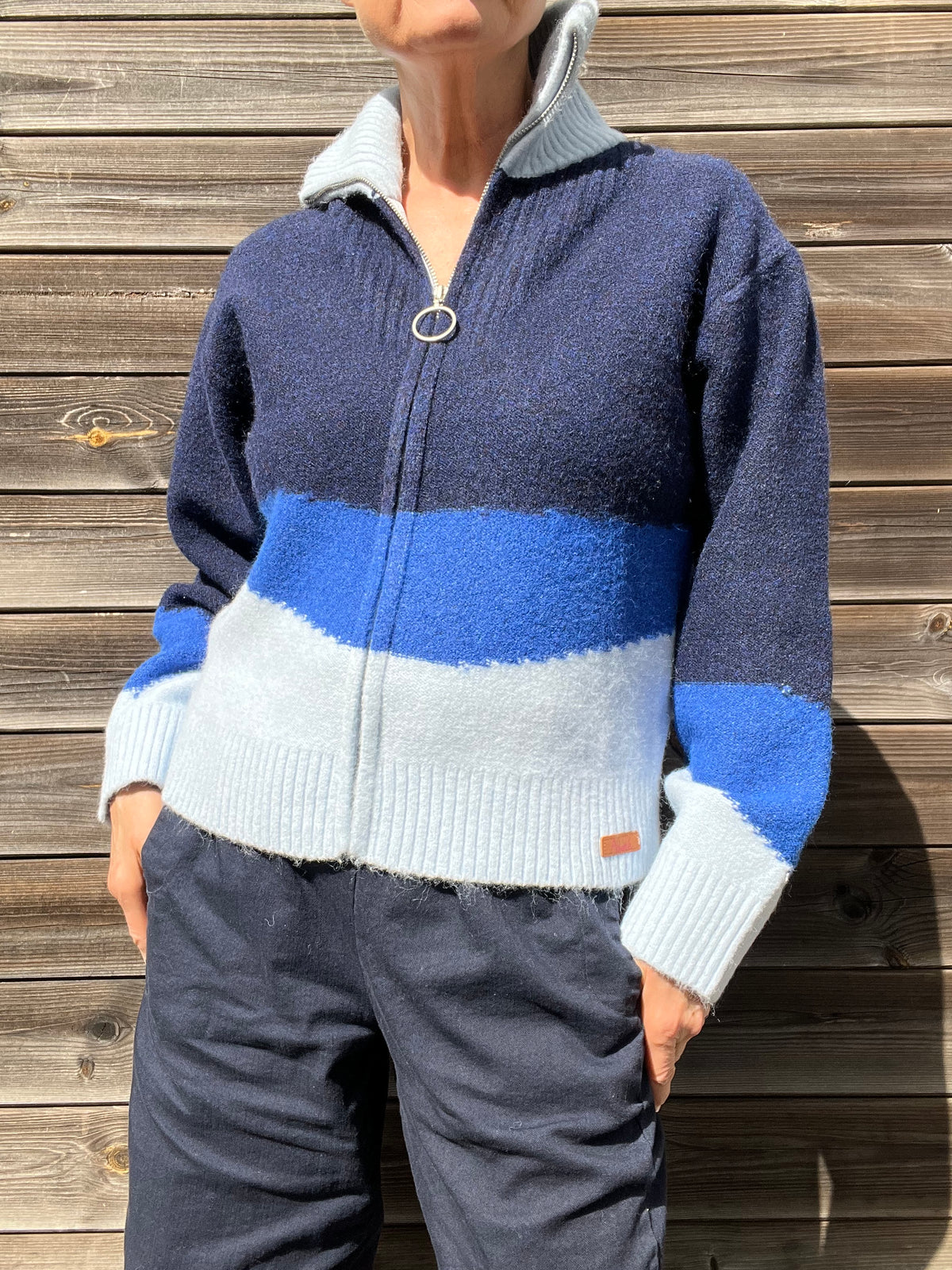JULIANA gilet tricolore blue