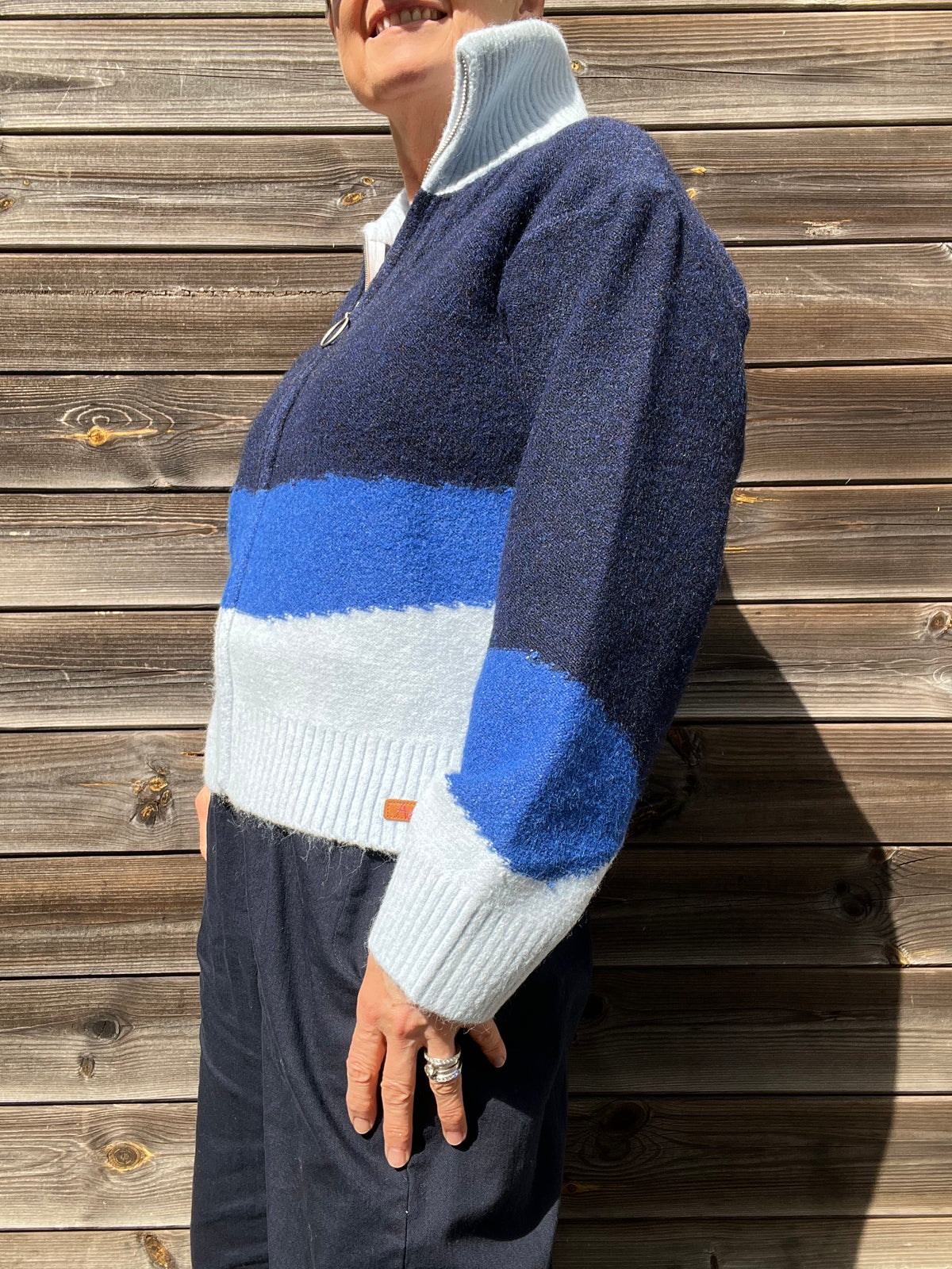 JULIANA gilet tricolore blue