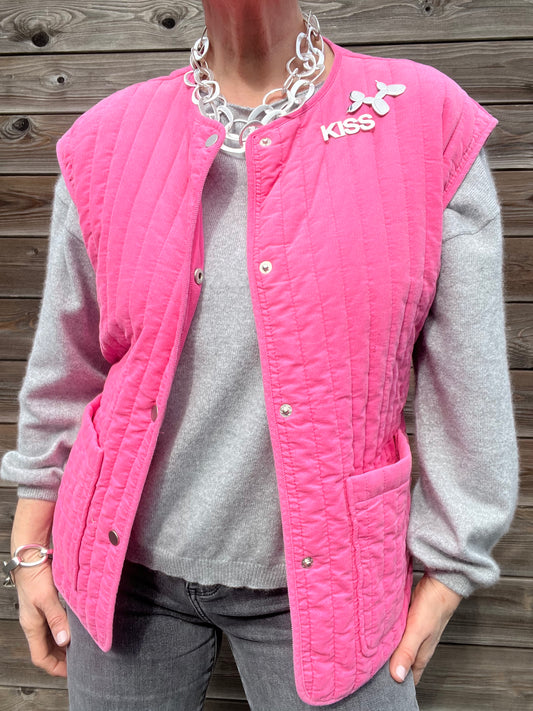 LALI gilet sans manche babycord pink