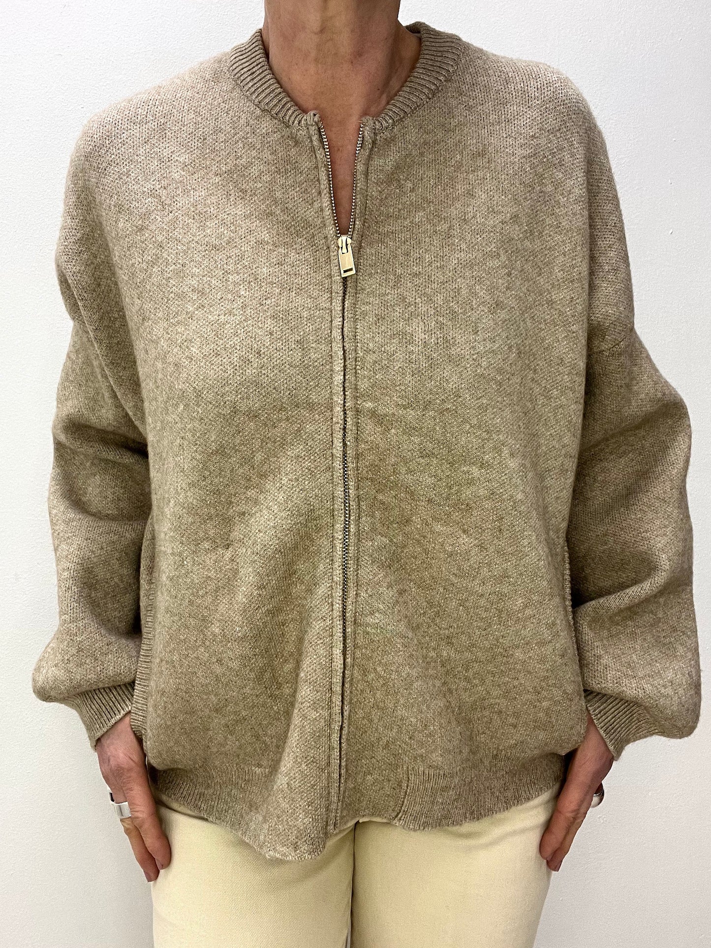MARCELLE gilet bomber en maille compacte
