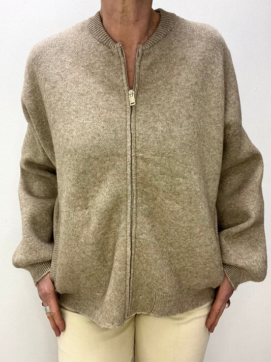 MARCELLE gilet bomber en maille compacte