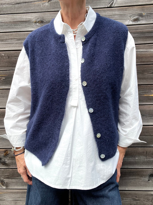 SUBWAY gilet sans manche alpaga navy