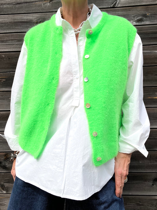 SUBWAY gilet sans manche alpaga neon green