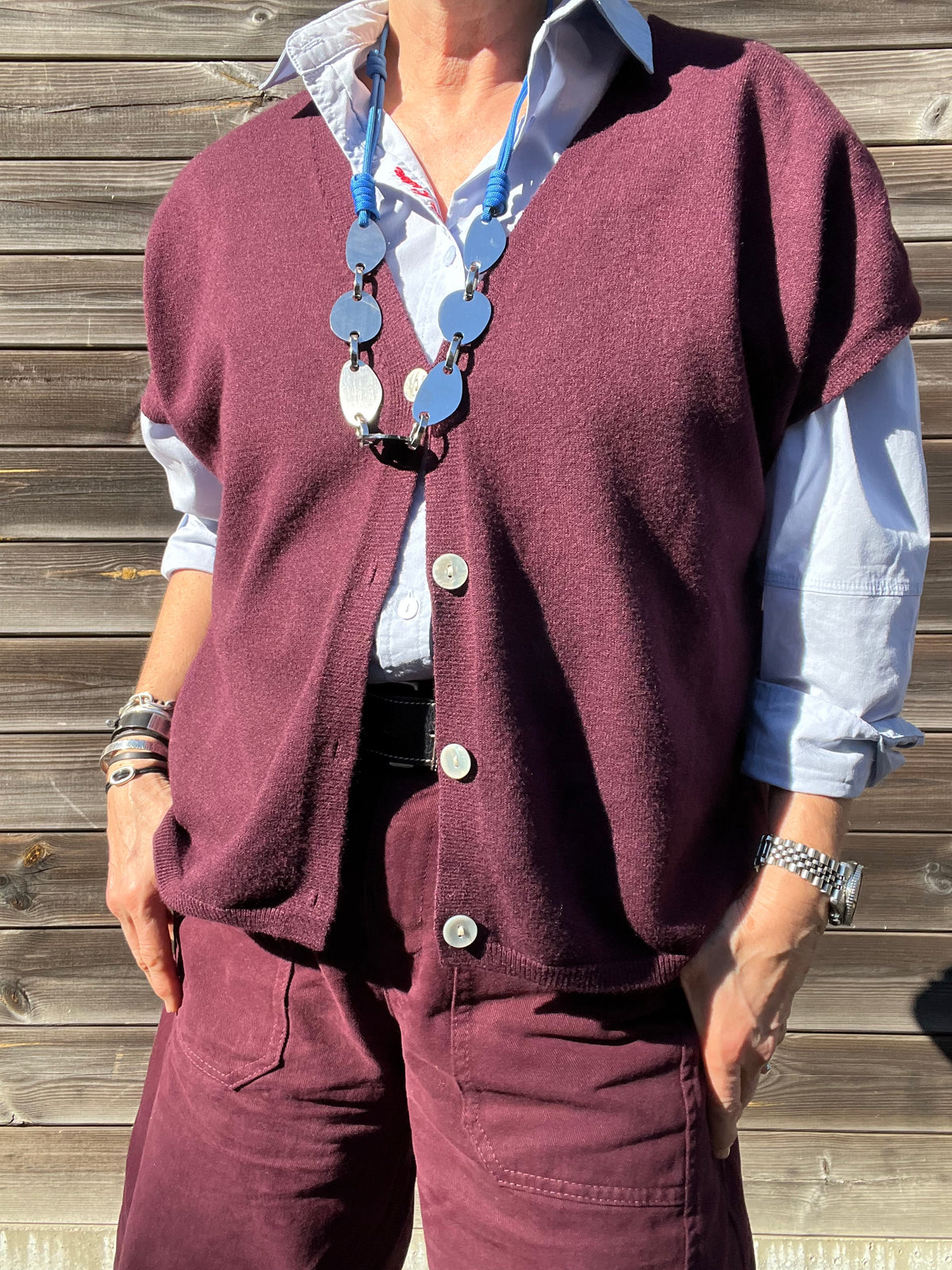 VIGNETTE gilet sans manche wine