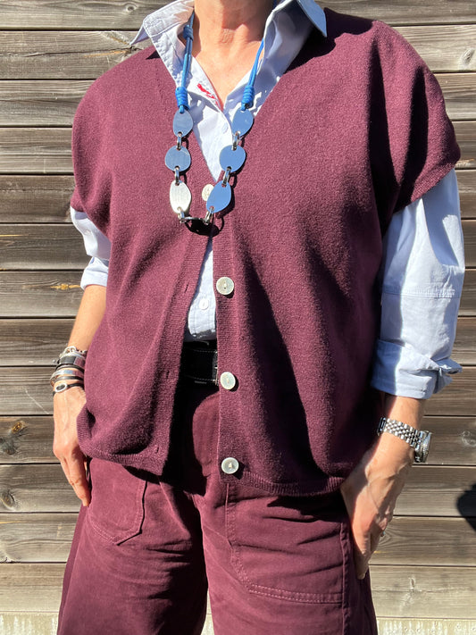 VIGNETTE gilet sans manche wine