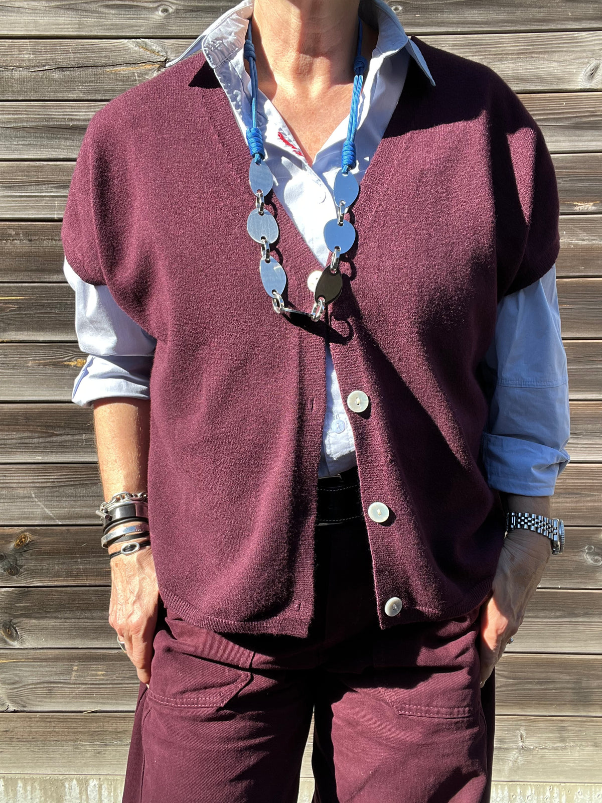 VIGNETTE gilet sans manche wine