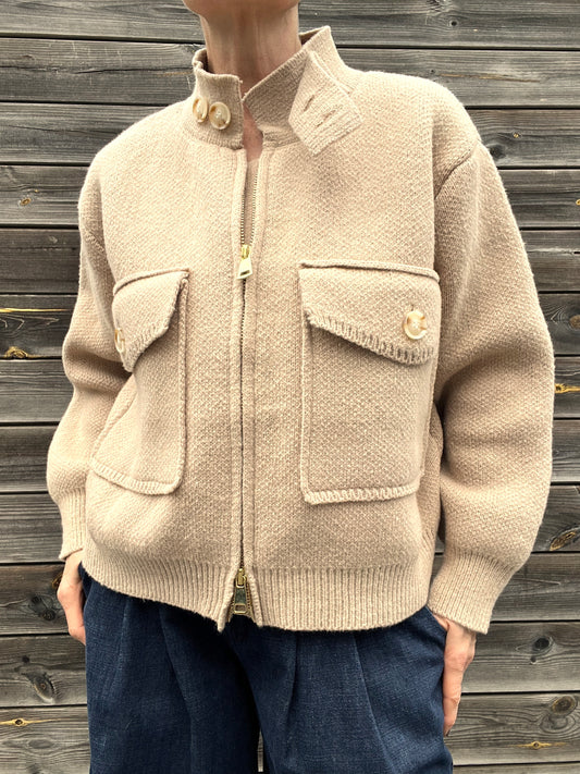 BIBA gilet veste maille compacte