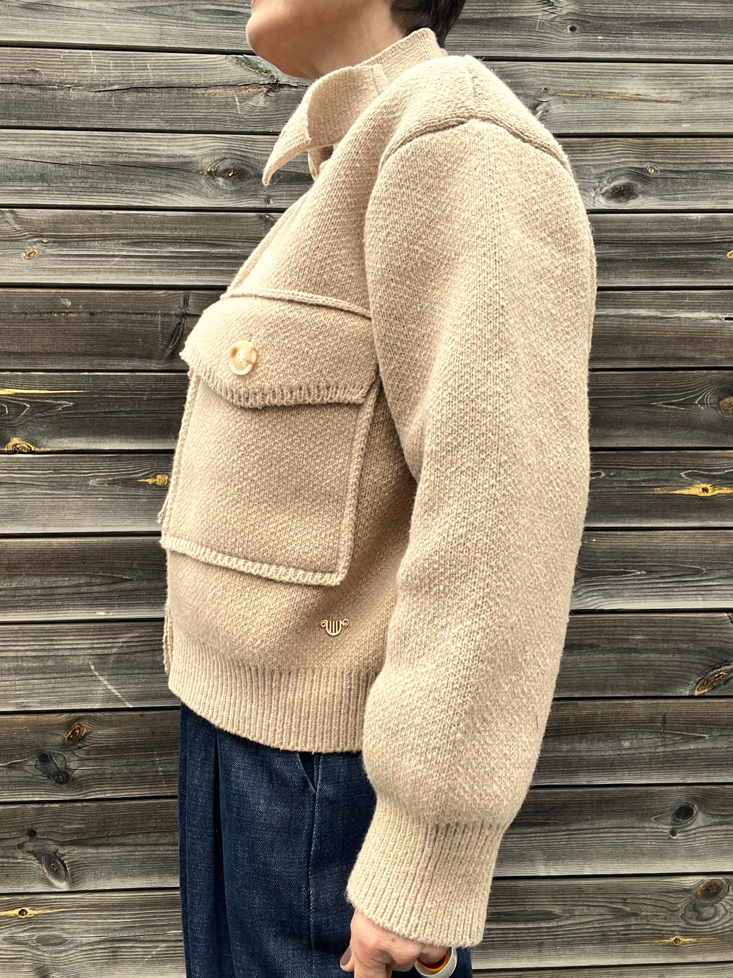 BIBA gilet veste maille compacte