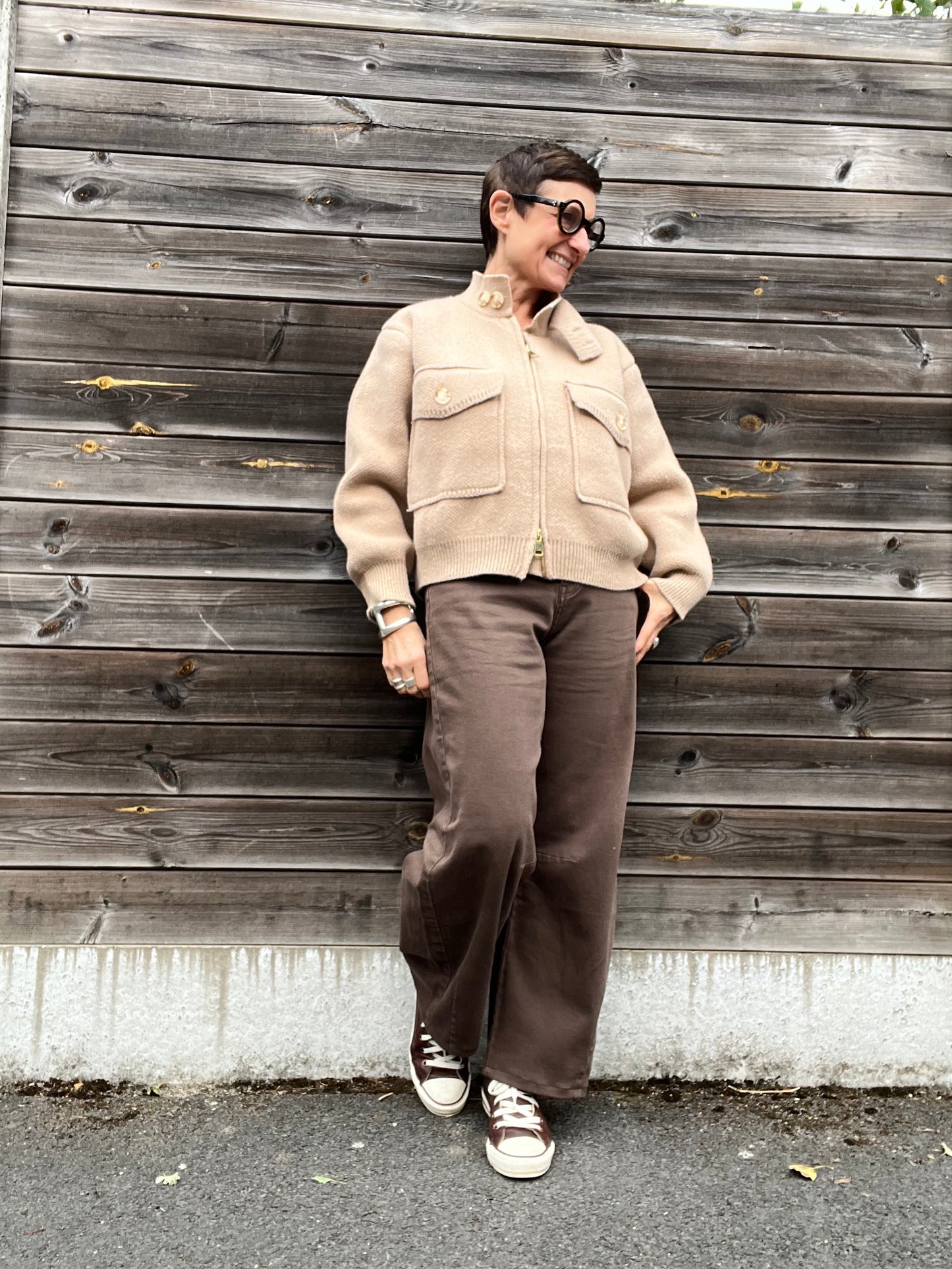 BIBA gilet veste maille compacte