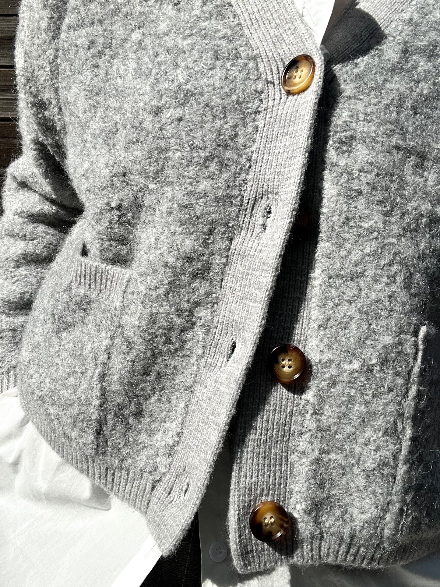 CARESSE gilet bouclette grey