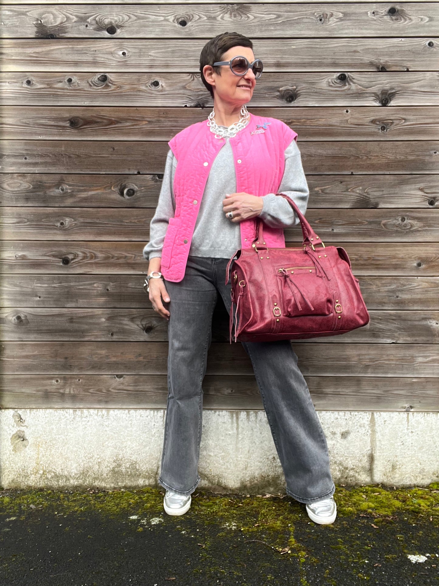 LALI gilet sans manche babycord pink