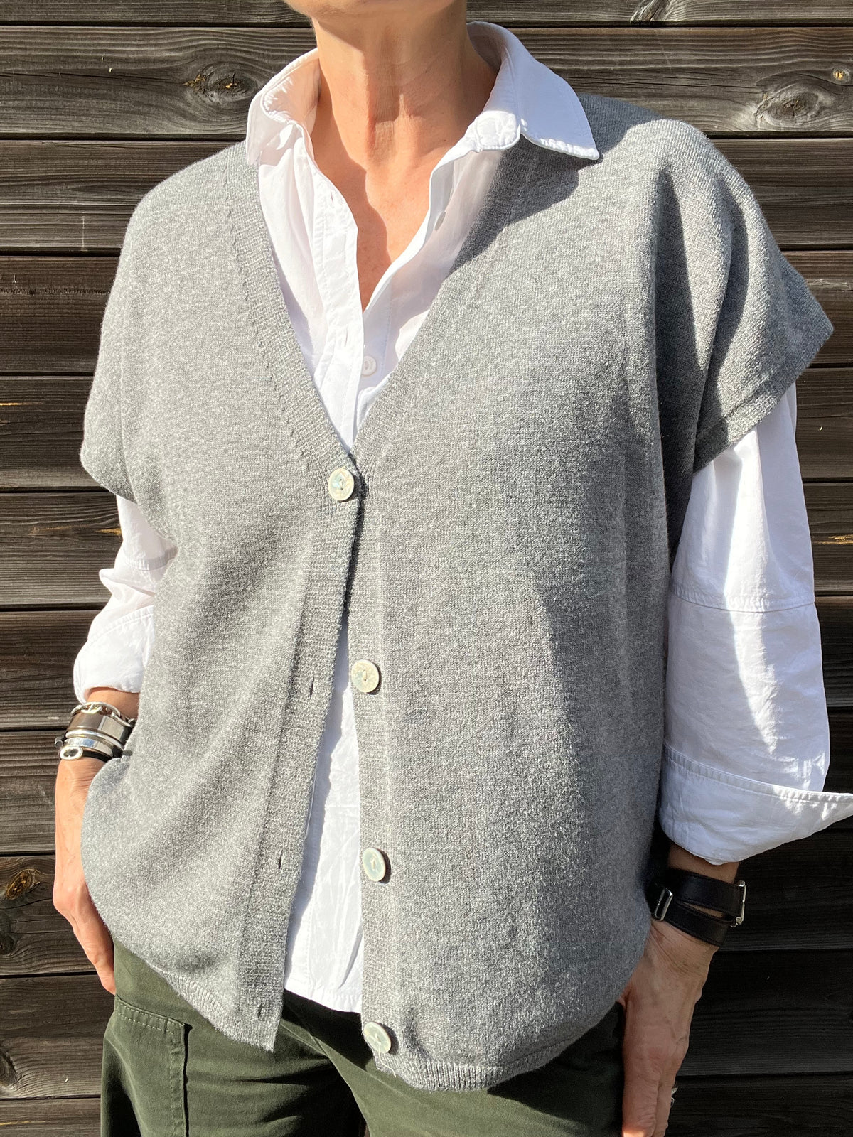 VIGNETTE gilet sans manche grey