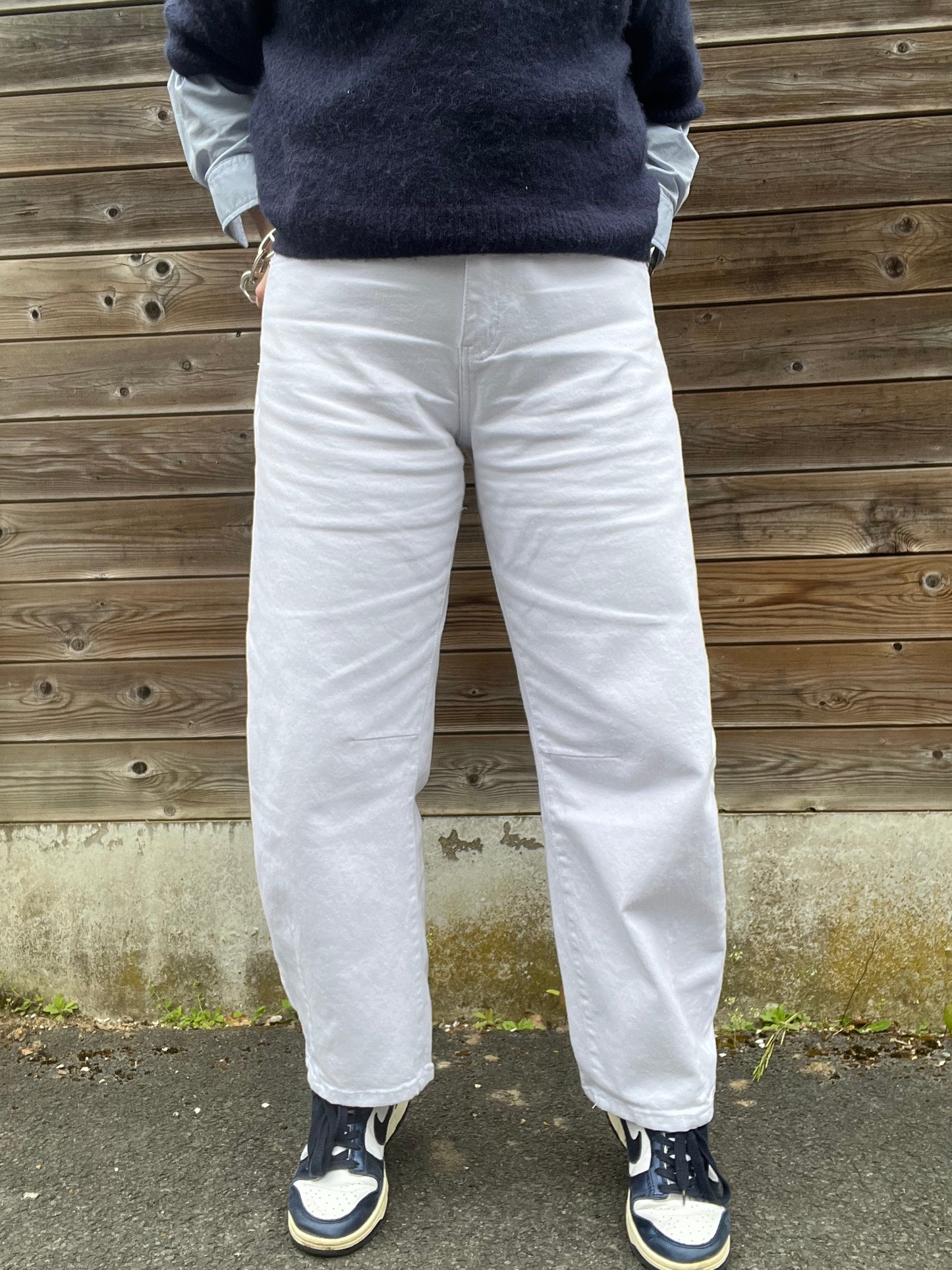 LIVIA jeans coupe "barrel" white