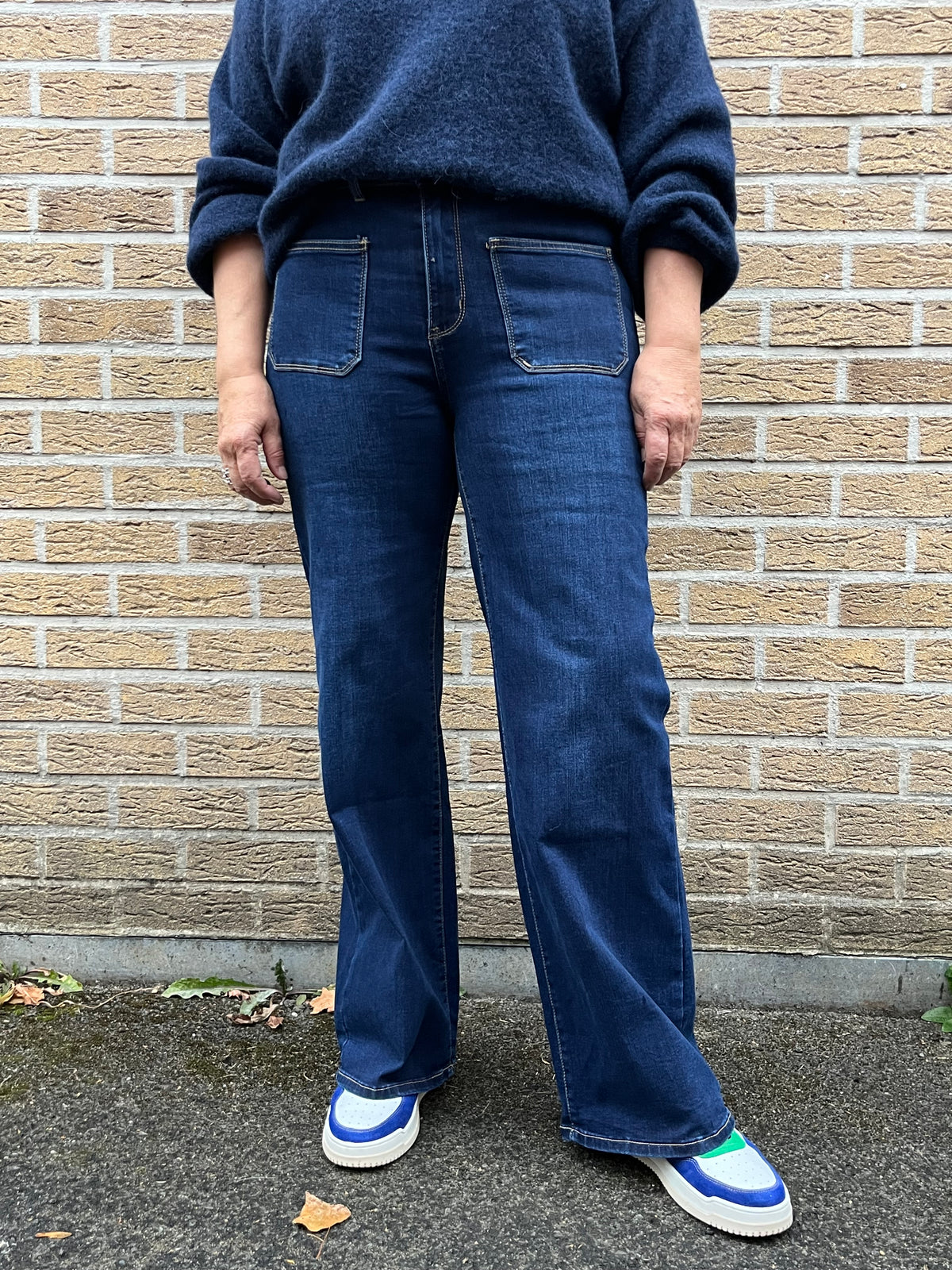 REBECQ jeans curvy poches plaquées dark blue