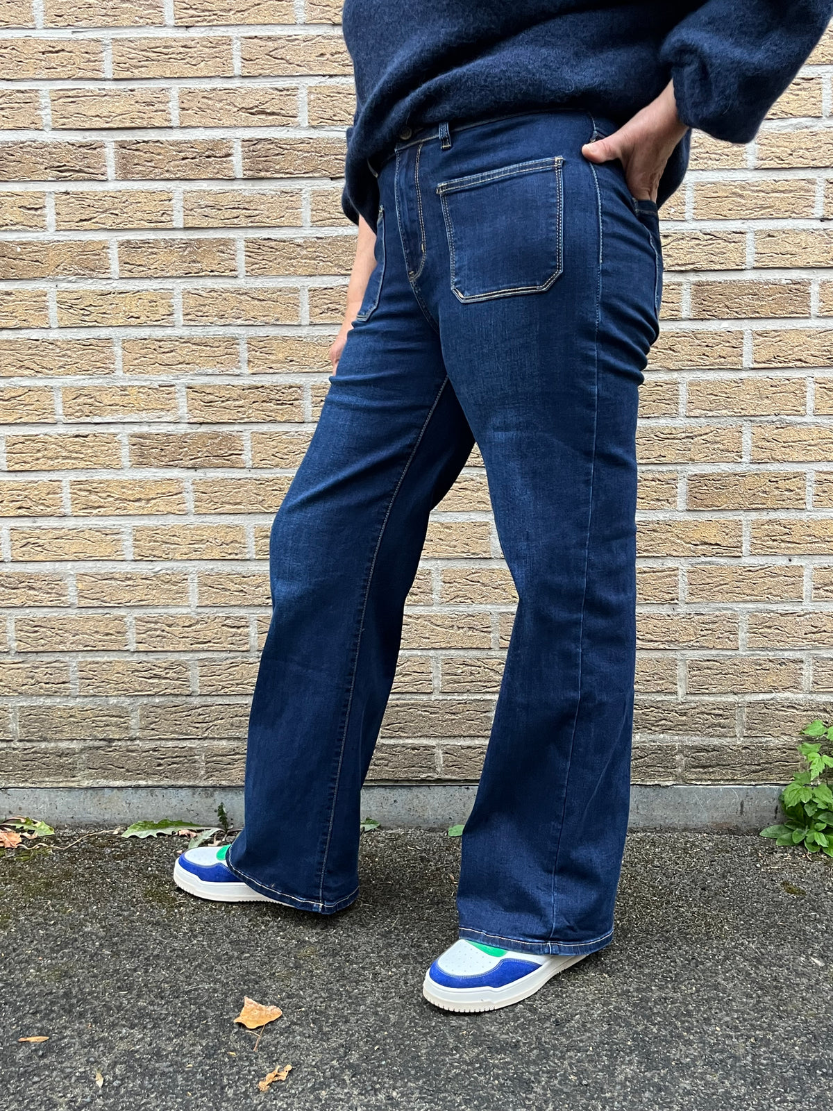 REBECQ jeans curvy poches plaquées dark blue
