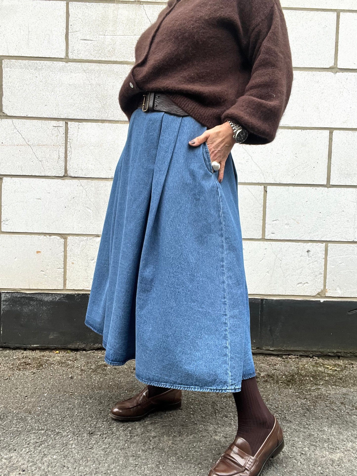 WAYLON jupe ample denim