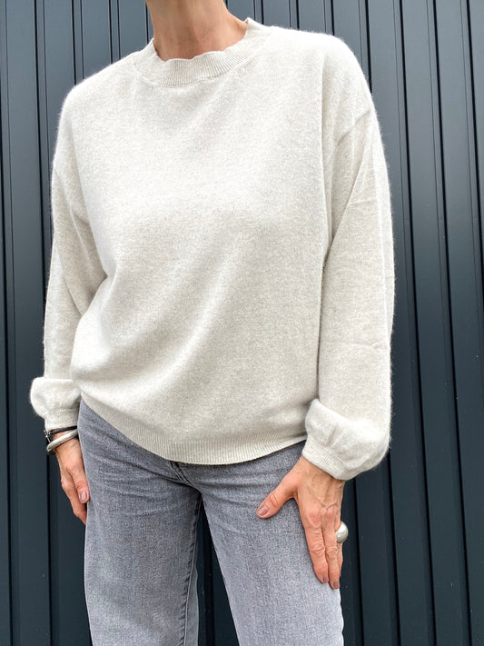 COLORADO pull sweater manches bouffantes beige