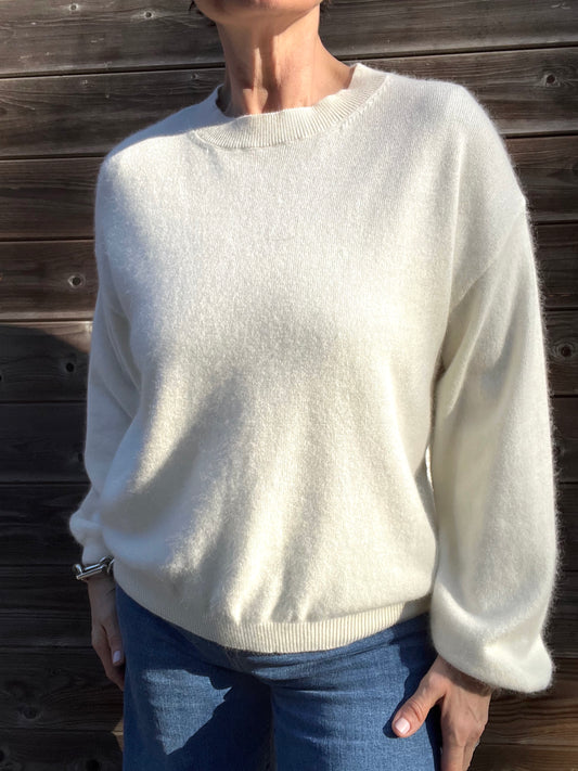 COLORADO pull sweater manches bouffantes cream