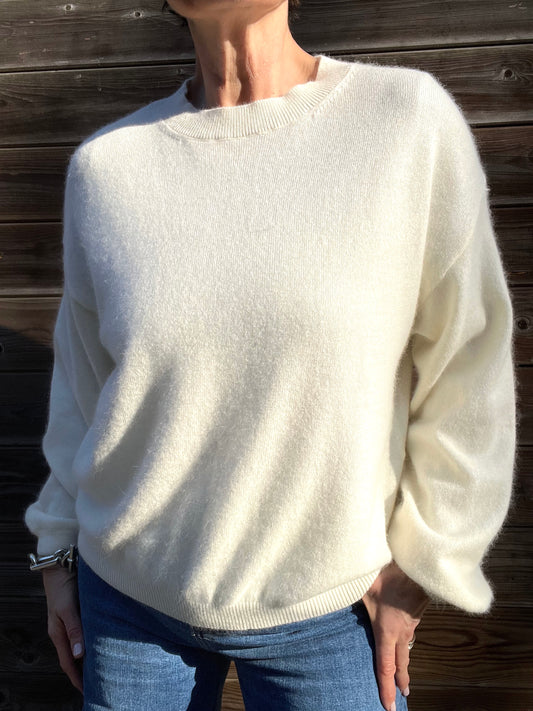 COLORADO pull sweater manches bouffantes cream