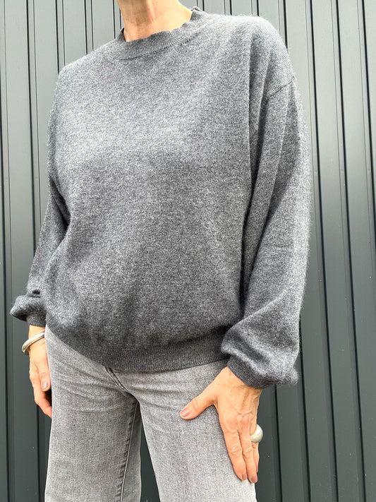 COLORADO pull sweater manches bouffantes dark grey