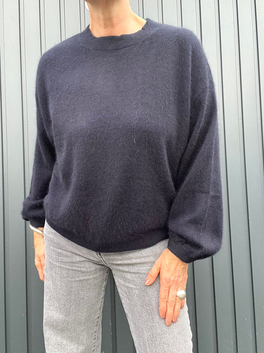 COLORADO pull sweater manches bouffantes navy