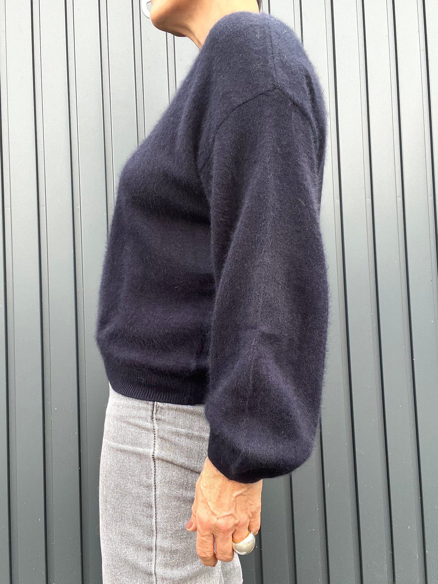 COLORADO pull sweater manches bouffantes navy