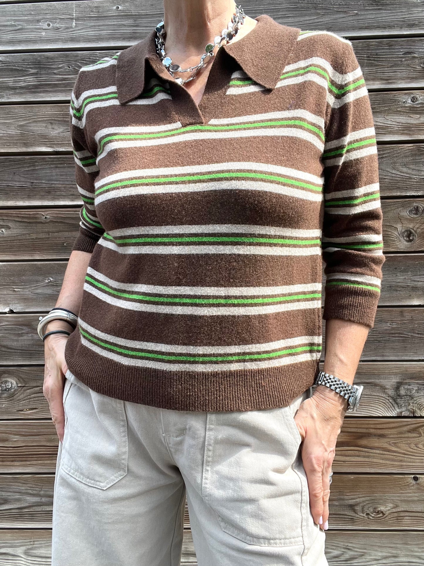 NAPO pull polo à rayures