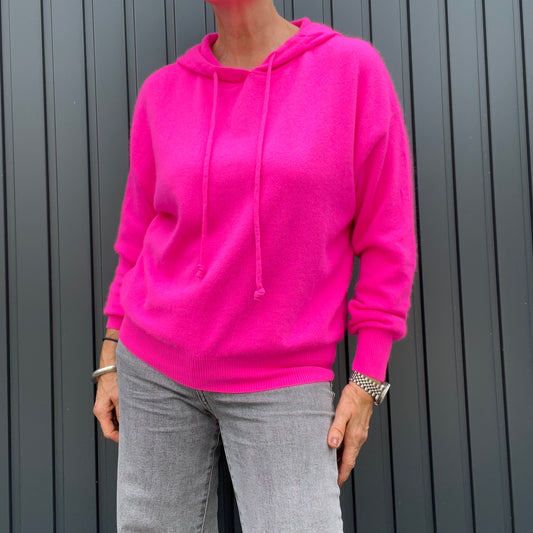 PUEBLO pull à capuche neon pink