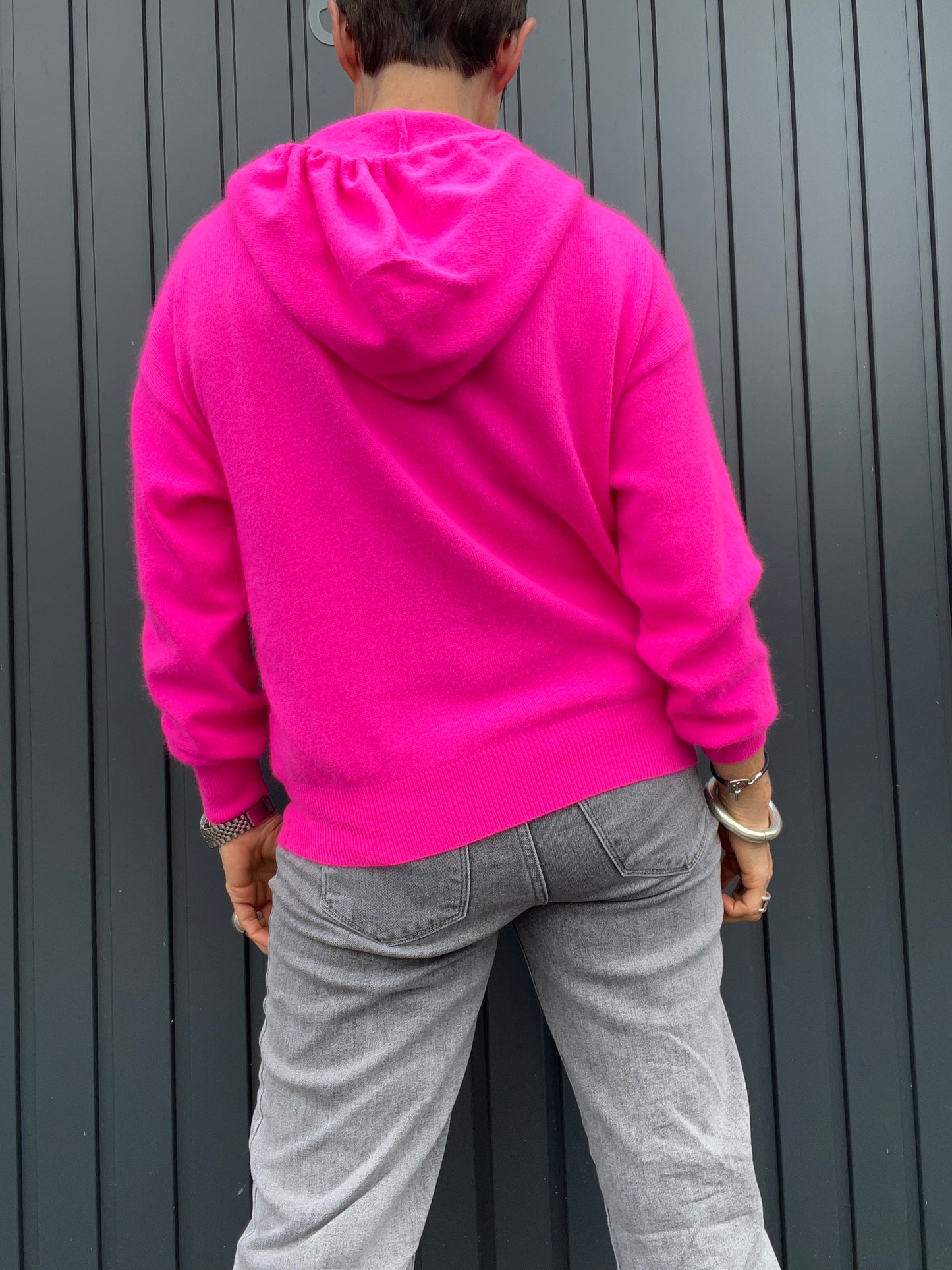 PUEBLO pull à capuche neon pink