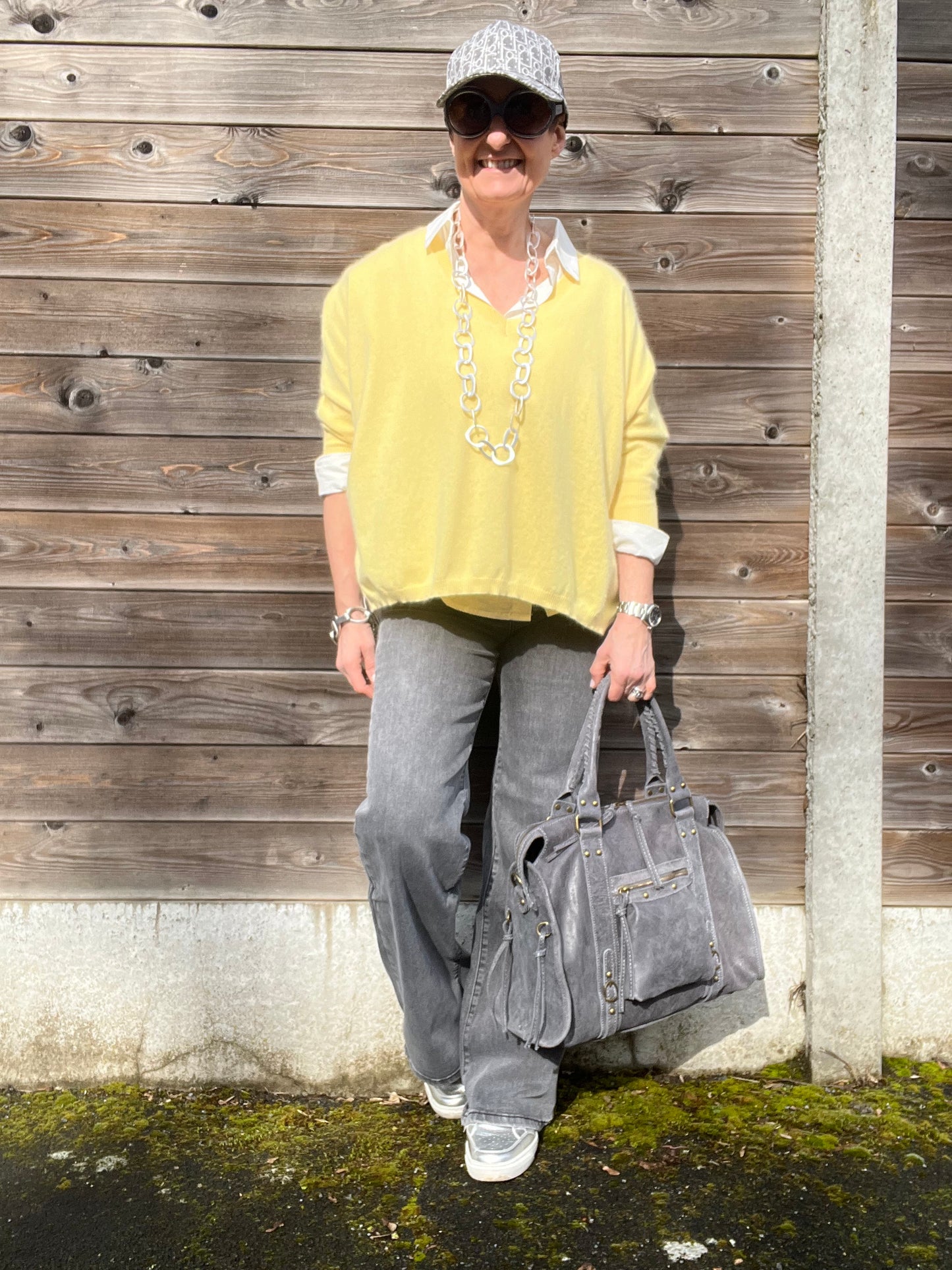 JEFFERSON pull oversize manche 3/4 butter yellow