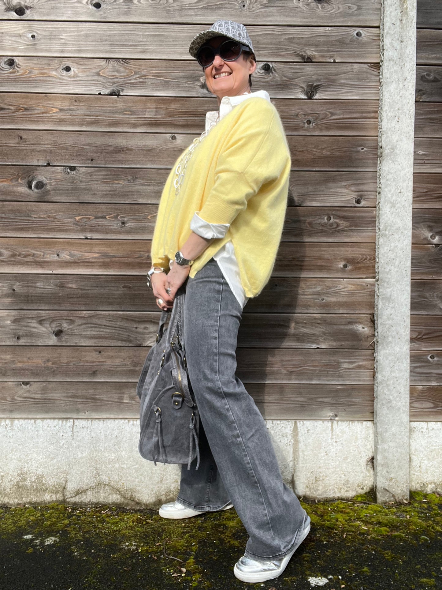 JEFFERSON pull oversize manche 3/4 butter yellow