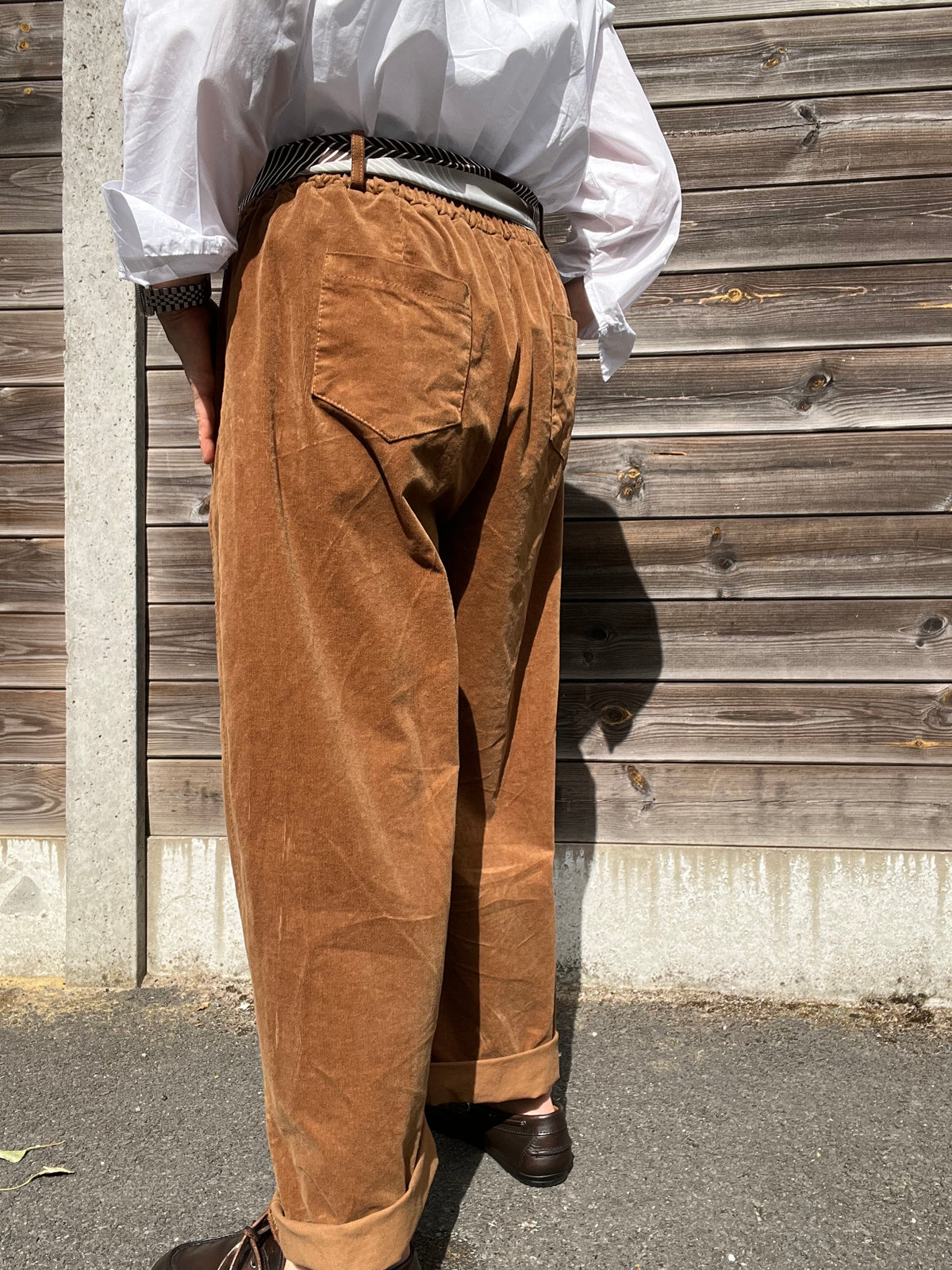 BARVEL pantalon barrel baby velours caramel