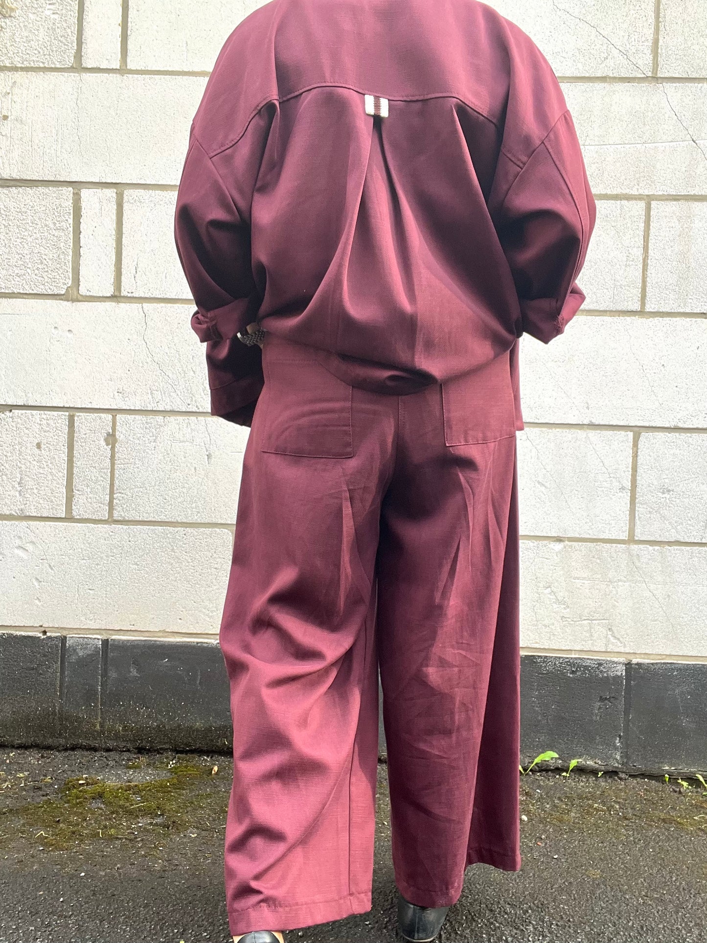 COSTUM pantalon large 7/8 wine